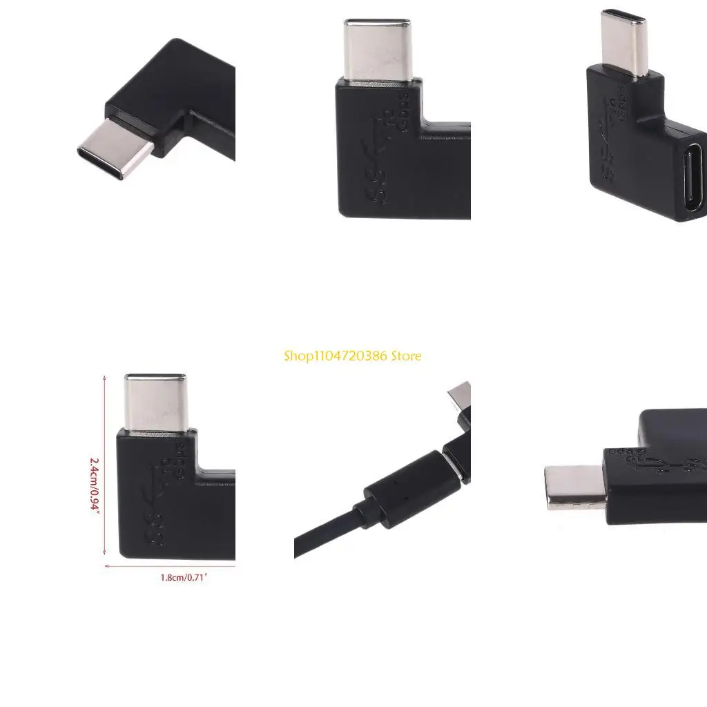 K0EA Right Angle 90 Degree USB 3.1 Type C Male to Female USB-C Converter Adapter for Smart Phone for  S9 S8 Note 9