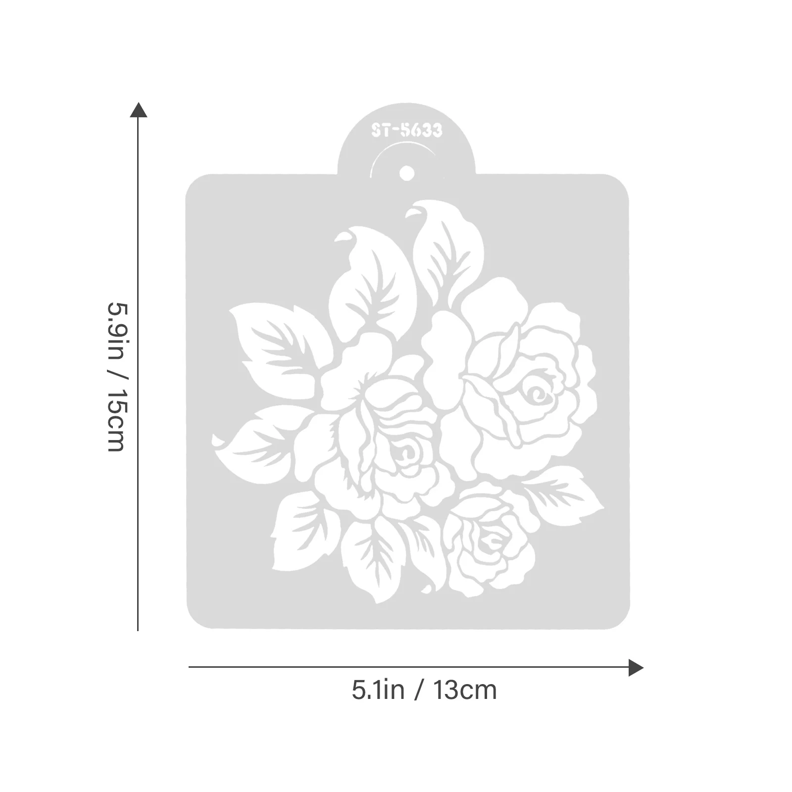 5 Sheets Rose Template Spring Stencils for Kids Mold Holiday Cards The Pet Journal Painting on Wood Child