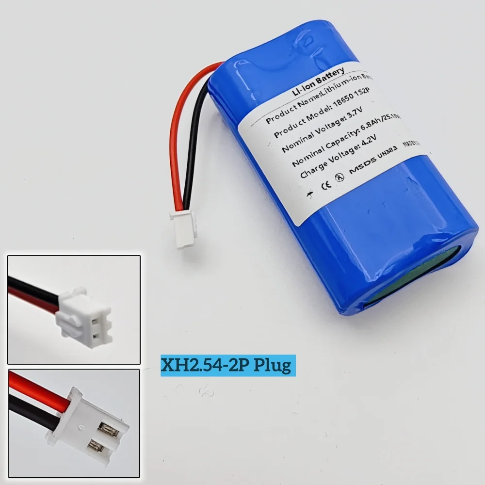 18650 3.7 فولت 6800 مللي أمبير بطارية ليثيوم قابلة للشحن مكبر الصوت المتكلم أضواء LED لوح حماية + XH2.54-2P التوصيل #5