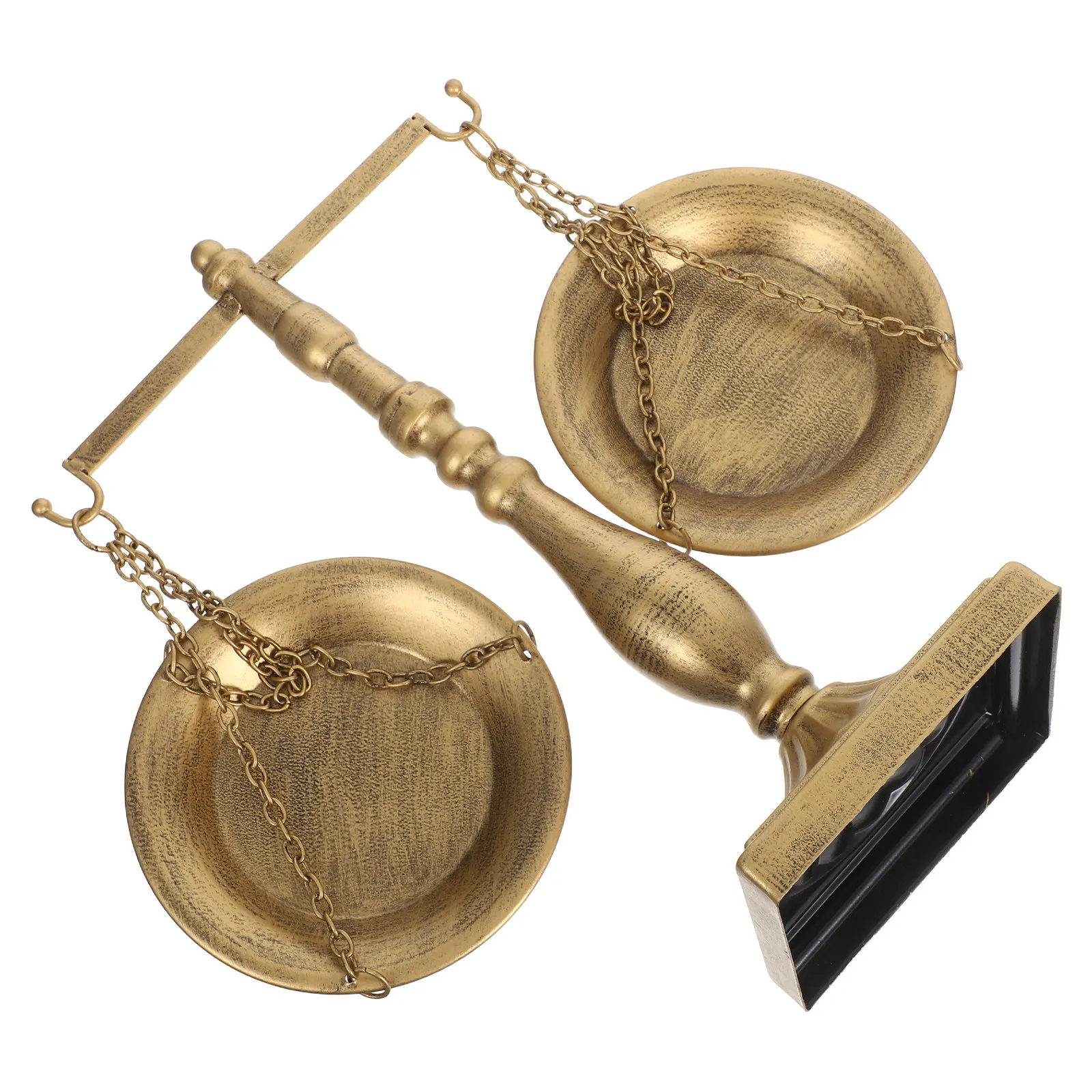 

Iron Libra Sculpture Vintage Balance Scale Jewelry Tray Decorative Ornament Office Desk Home Living Room Lawyer Justice Symbol