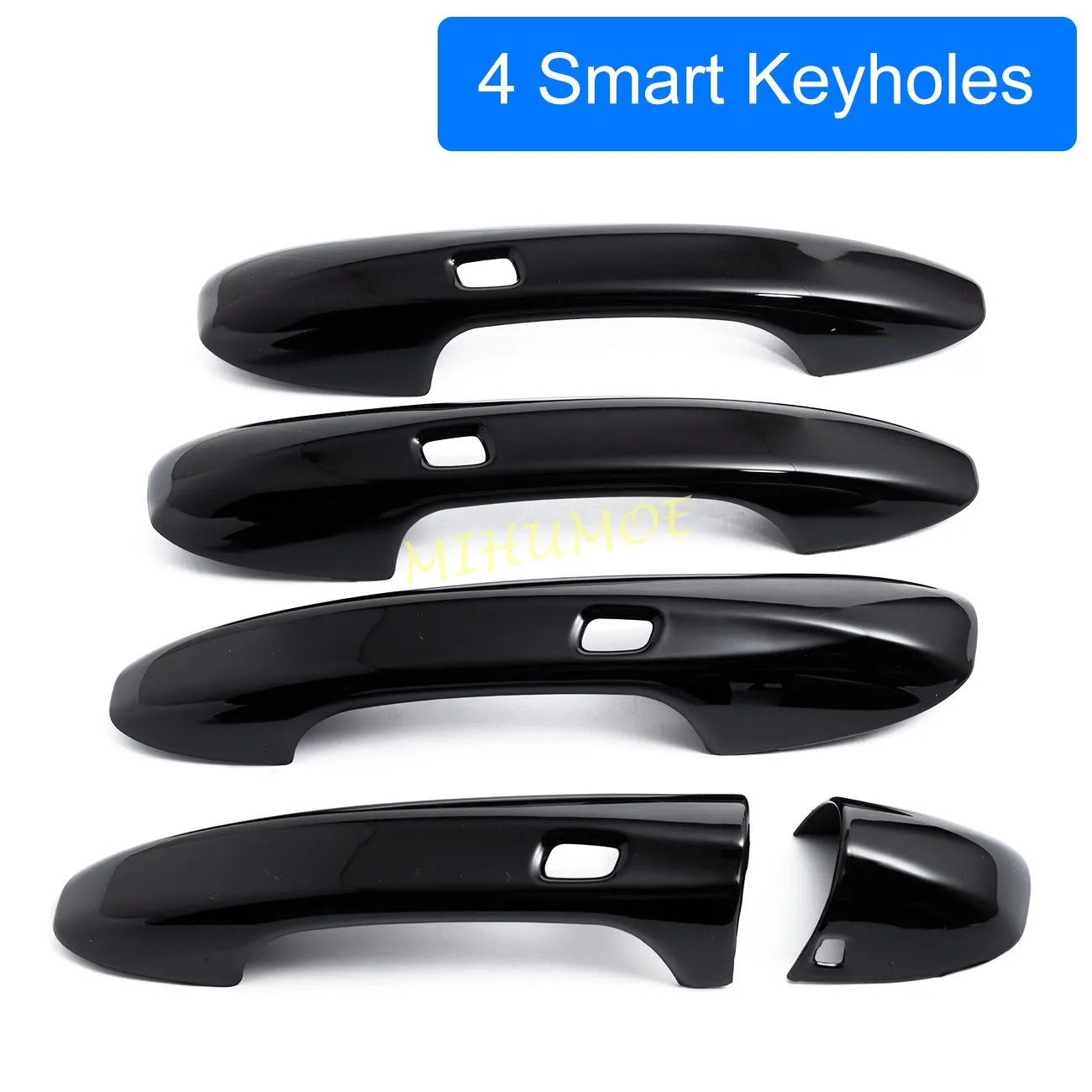 

Glossy Black Car Keyless Door Handle Cover Frame Sticker Exterior Trim For Mercedes Benz C E GLC GLE Coupe EQC X253 C292 N293