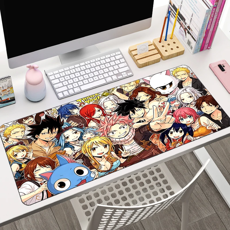 Mouse Pad Laptop Computer Desk Mat Large XXL Gaming E-sports Mousepad Fairy Tail Anime Mausepad Rubber Gamer Keyboard Pad Carpet
