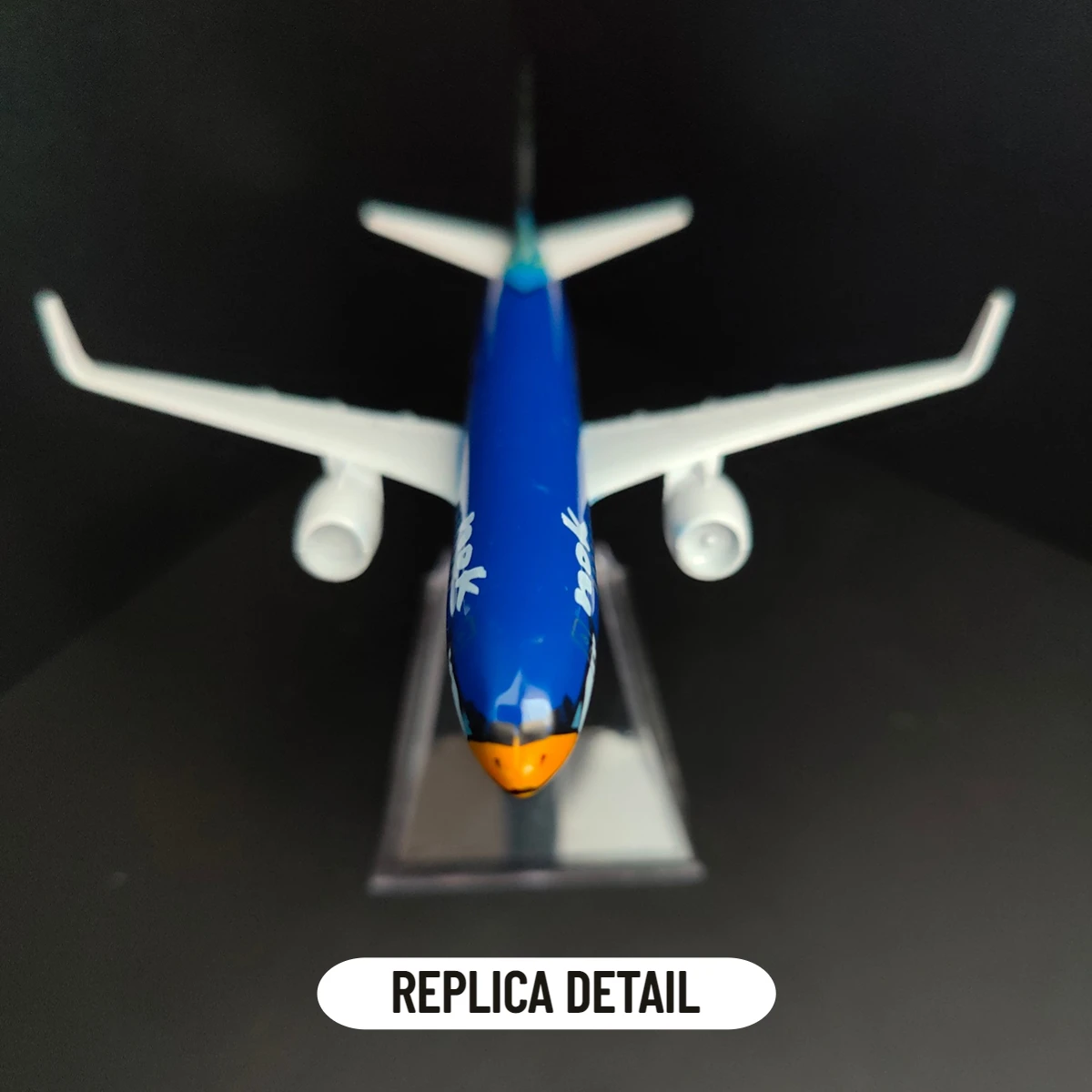 Scale 1:400 Metal Aircraft Replica Thai NOK Blue Bird Airplane Diecast Miniature Kids Home Decor Toys Model for Boys Girls