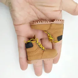 Brown Male Solider Combat Boots Model 1/6 Scale US Mountaineering Boots Solid Shoes for 12in Doll Action Figure Toy