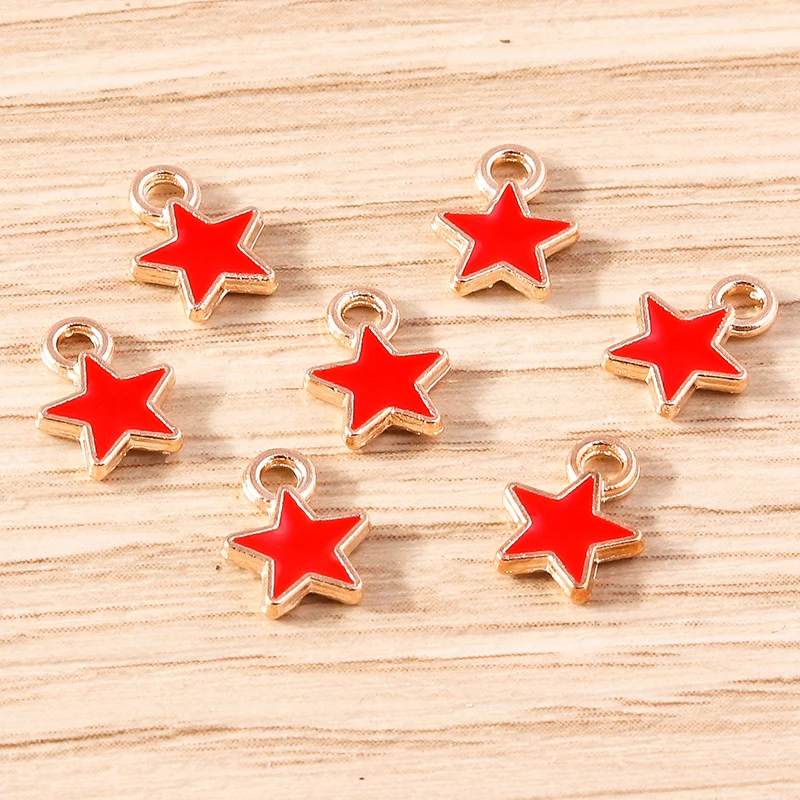 30 stücke 9x9mm süße kleine Emaille Liebe Herz Charms Anhänger für Schmuck machen Tropfen Ohrringe Halsketten Armband DIY Bastel bedarf – Detail 27