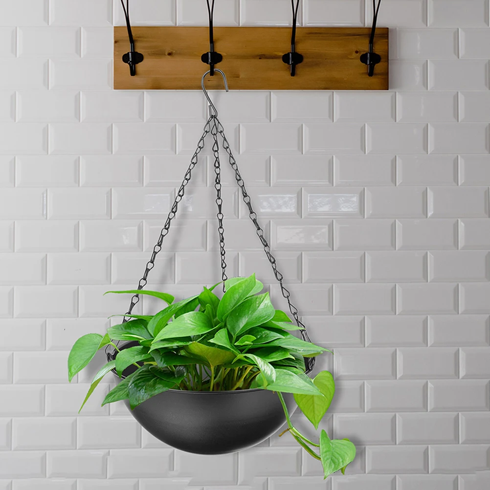 2 قطعة وعاء نبات معلق الحديد ريفي نمط شرفة جدار معلق اناء للزهور في الهواء الطلق داخلي حديقة زارع الزخرفية #3
