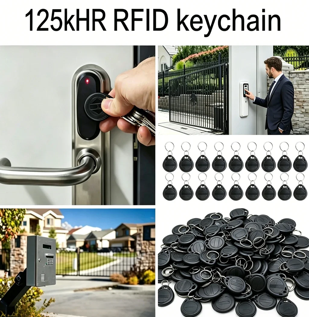 EM4305 T5577 125khz Copy Rewritable Writable Rewrite keyfob RFID Tag Key Ring Card Proximity Token Badge Duplicate