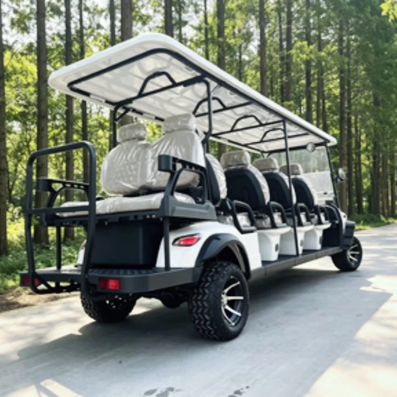 High Quality Large Capacity Lithium Battery Electric Golf Cart Low Speed Off-Road Vehicle 14 Inch Tire Seat With Headrest Bumper