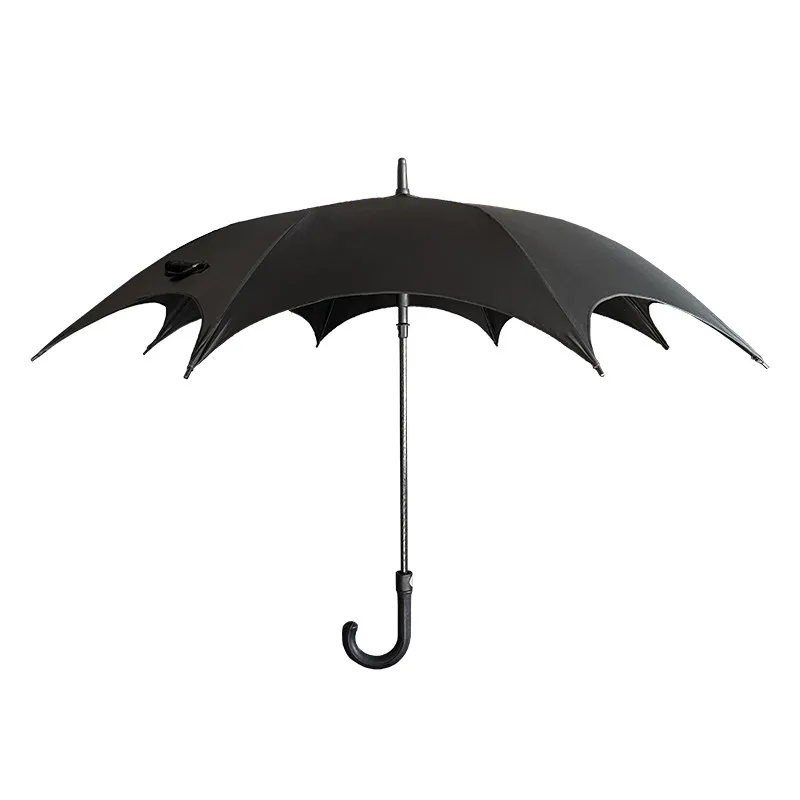 Long handled umbrella, windproof and rainproof, dark colored umbrella, automatic sunshade, photography tool
