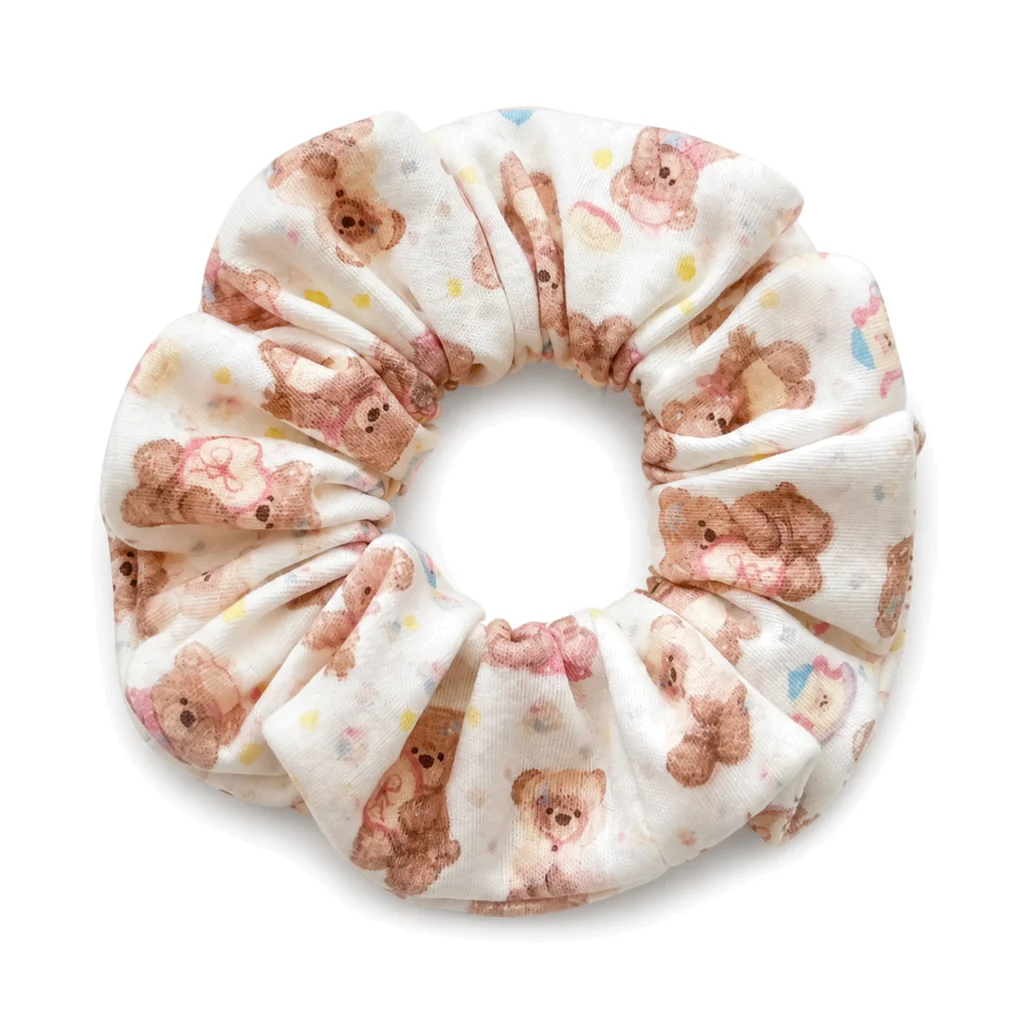 xypp-84-handmade-pattern-single-layer-scrunchie-handmade-elastic-hair-tie-for-ponytail-and-bun-soft-gathered-hair