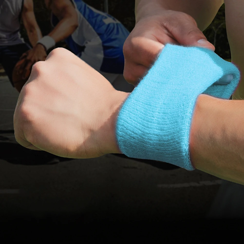 

2 Pairs Wristbands Sweatbands Cotton Protector Tennis Sweatbands Comfortable Elastic Golf Tennis Volleyball Yoga