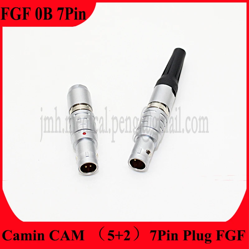 

FGF 0B 7 Pin Connector ARRI Cforce RF Motor/ Cmotion CRRO Motor And Camin CAM （5+2）7pin Plug Double Key Locating Pin 155 Degrees