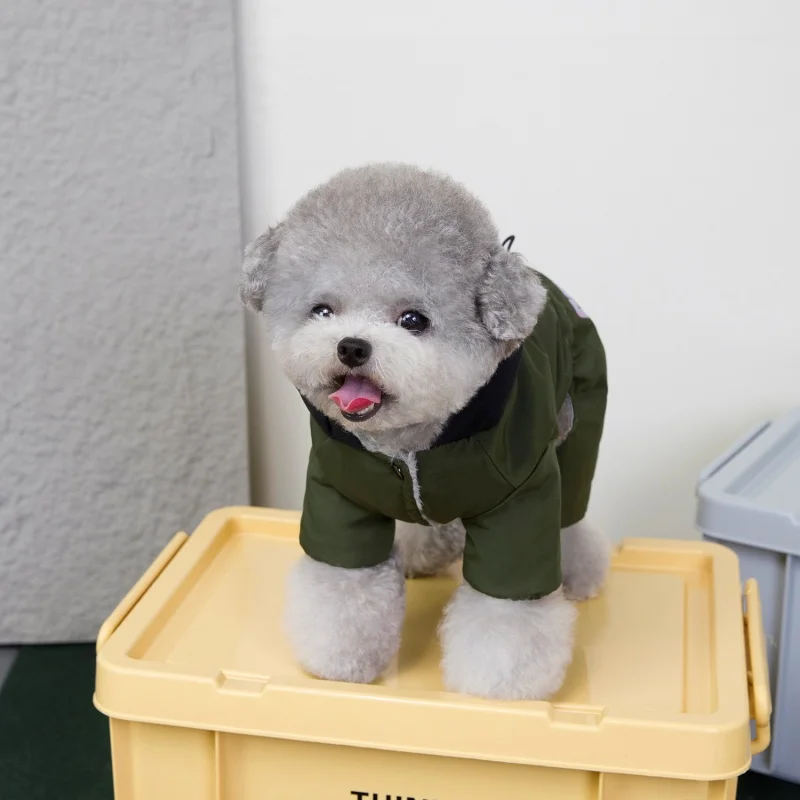 Hooded Winter Warm Thicken Pet Dog Jacket Dog Jumpsuit Clothes For Small Large Dogs Puppy Clothing Cat Coat Supplies Waterproof