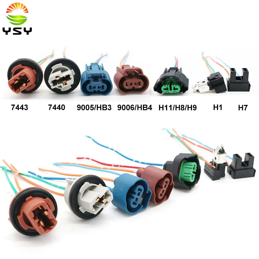 

Original car led socket T20 7440 w21w 7443 w21/5w H11 H8 H9 9006 HB4 9005 Hb3 LED Female adapter connector For LED parking Light