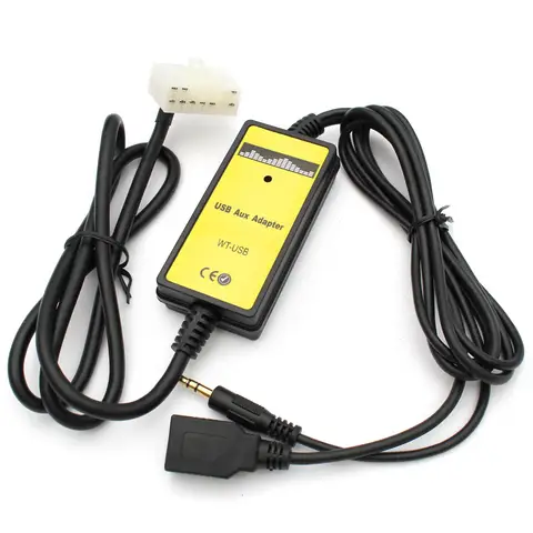 Адаптер Moonet для преобразования автомобильных CD-дисков в MP3 с входом AUX USB (5+7 контактов) для Toyota Yaris, Camry, Corolla, Avensis, RAV4 и Lexus