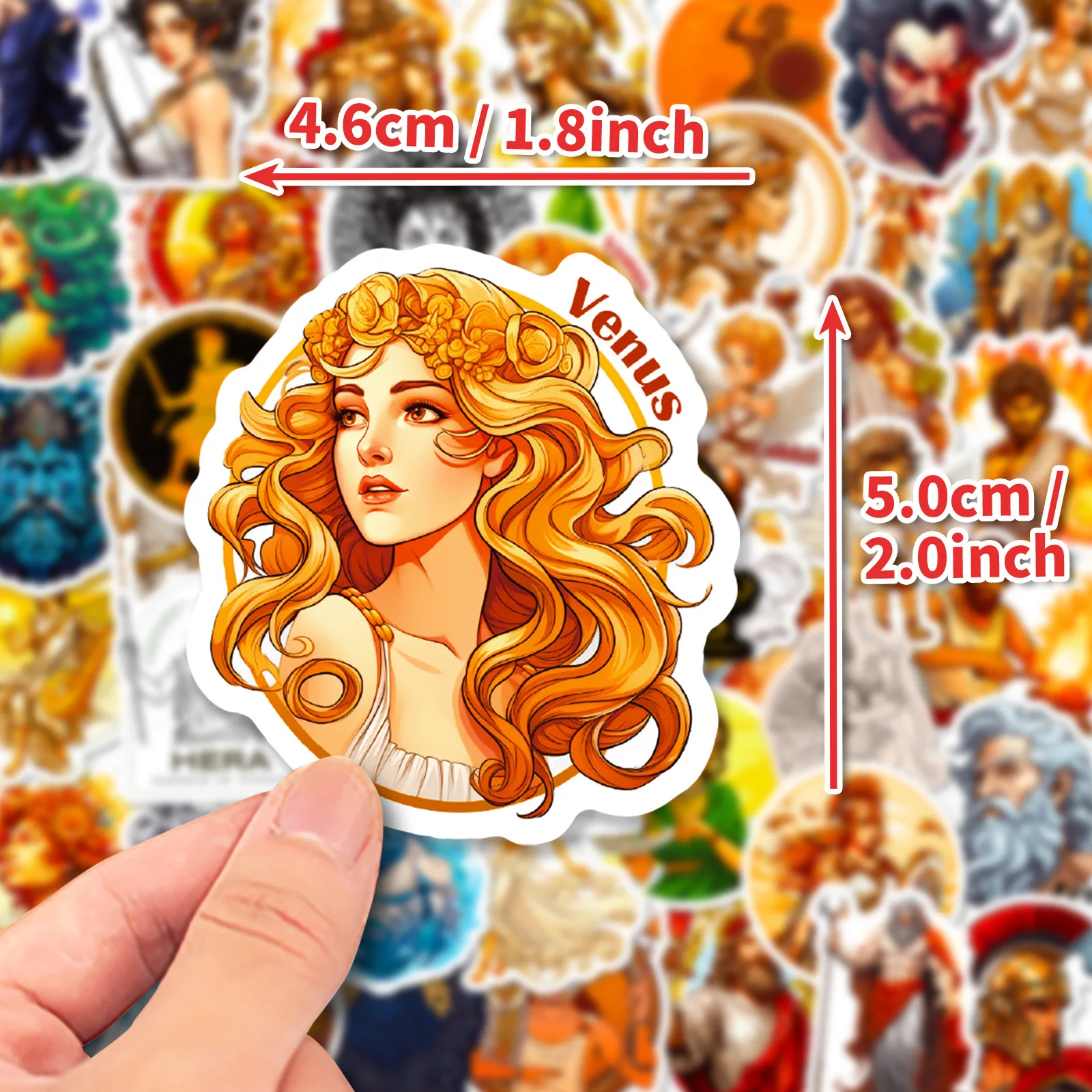 10/50/100PCS Cool Ancient Greek Mythology Cartoon Stickers Vinyl DIY Laptop Scrapbook Bottle Fridge Phone Graffiti Toy Sticker