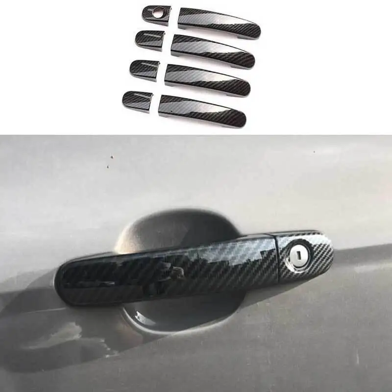 

Carbon Fiber Exterior Door Handle Cover Trim for Ford Ranger 2015 - 2022-