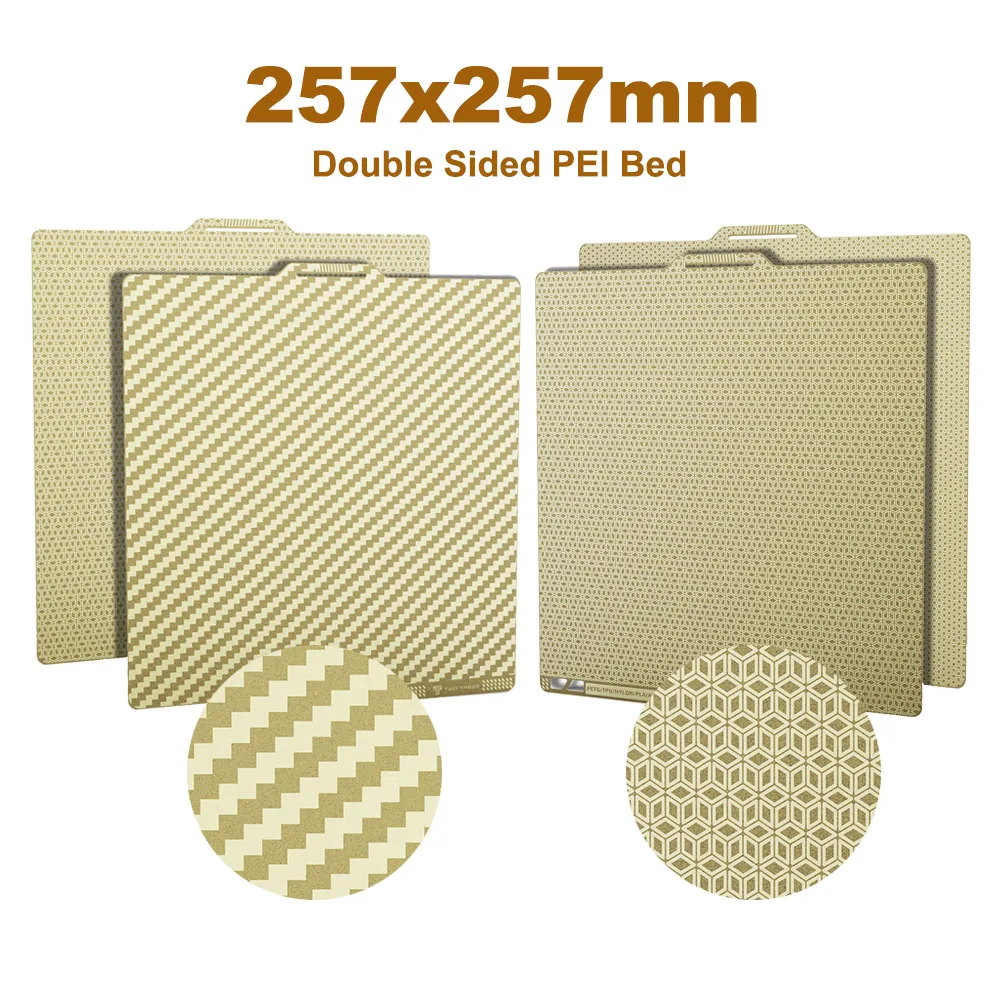 Für Bambu Lab Bauplatte 257x257 Federstahlblech für Bambu Lab P1P/P1S/X1/X1C Doppelseitige PEI 3D-Drucker Bambu Lab Platte