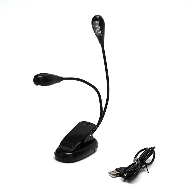 1PCS Orchestra Music Stand Light LED Clip-on Adjustable Book Reading Lamp USB