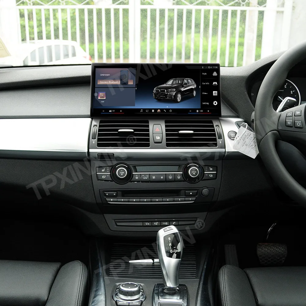 

12.3'' Ультратонкая автомобильная магнитола для BMW X5 X6 E70 E71 2007-2013 с CarPlay, Android 13, GPS-навигацией, мультимедийным плеером и головным устройством Sereo