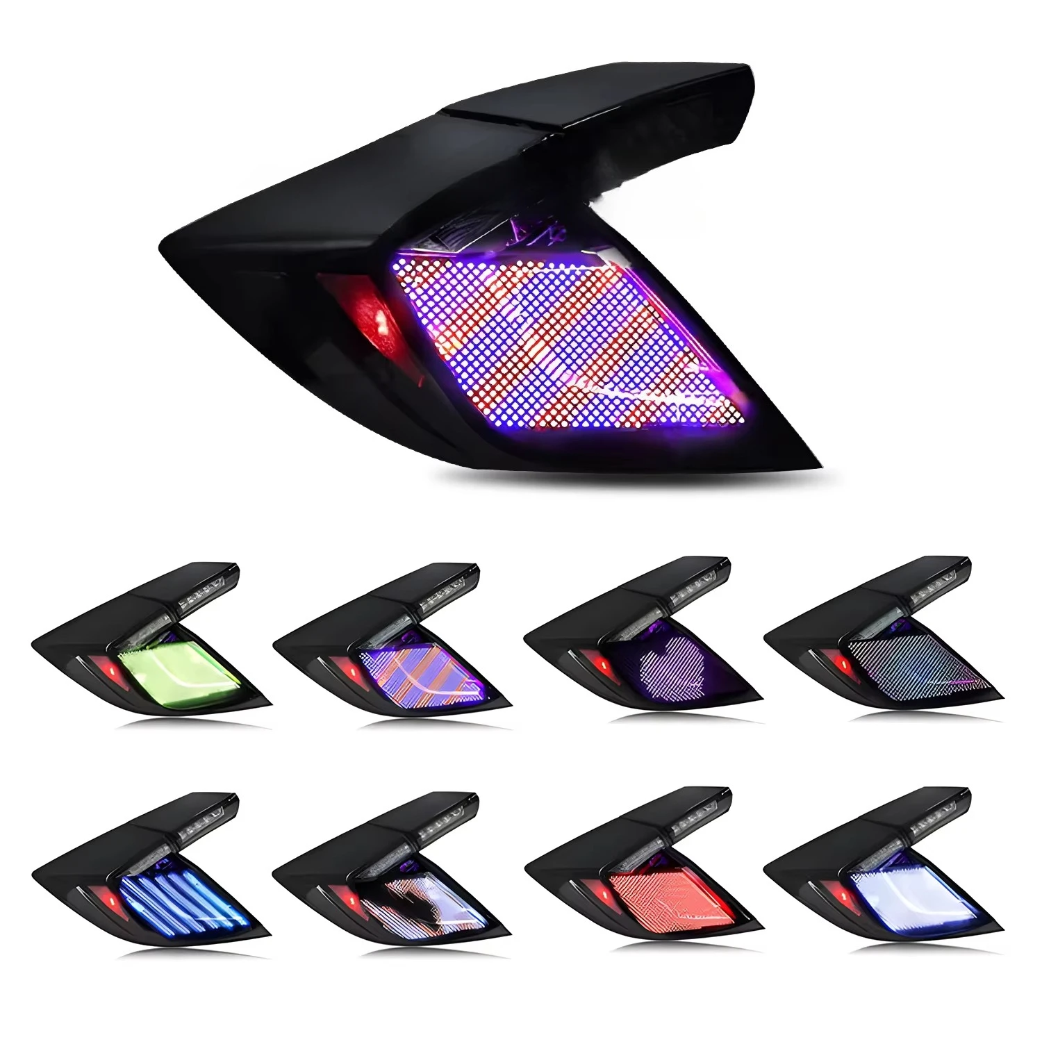 HCMOTIONZ LED Tail Lights for  2017-2021 Hatchback Customization Rear Lamps Car Assembly DRL Animation