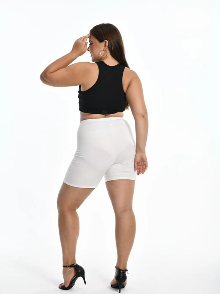 الصلبة قصيرة طماق S-7XL القطن المرأة الجديدة قصيرة feminino الإناث التأمين السراويل 6XL 5XL 4XL 3XL 2XL XL L