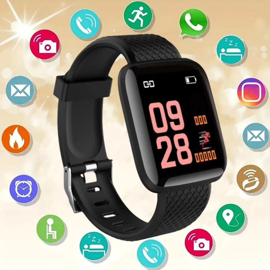 Inteligentny zegarek 116Plus D13 Y68 opaska sportowa do biegania monitor fitness śledzenie tętna wiadomość przypomnienie mężczyźni Smartwatch kobieta zegar