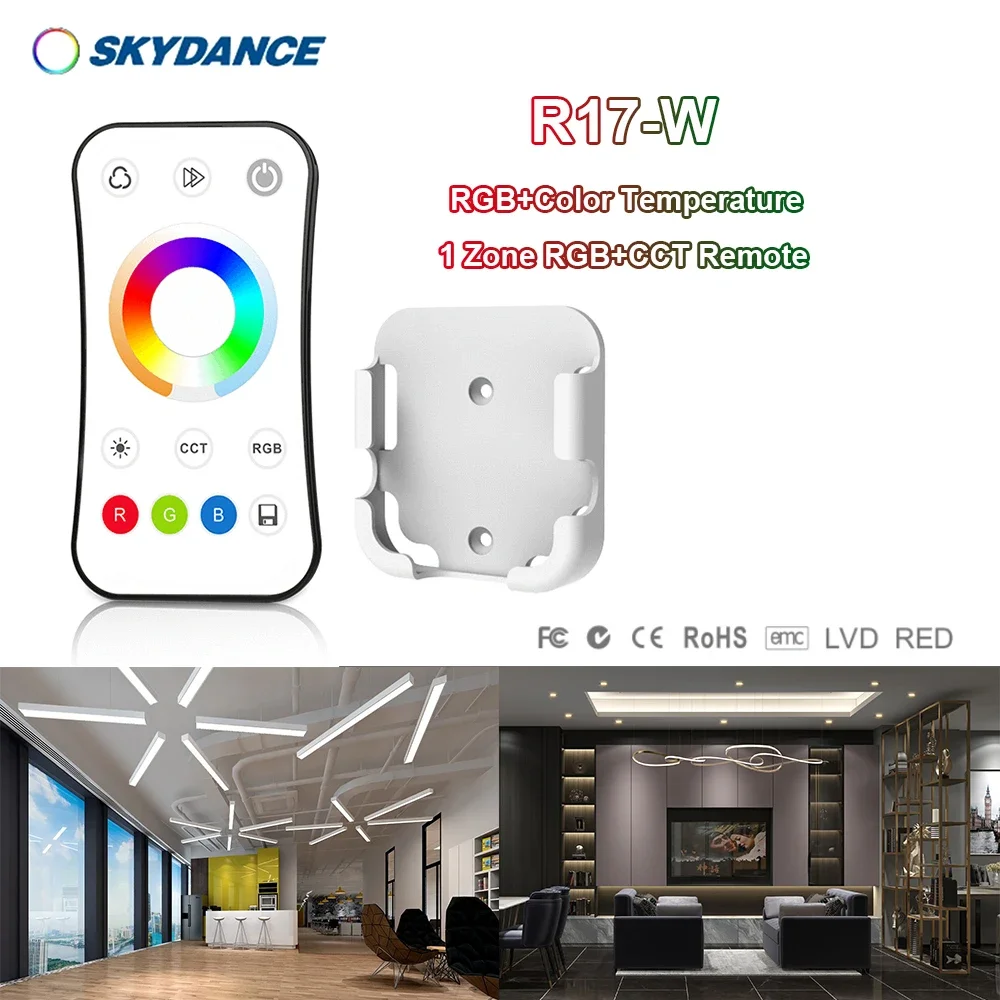 R8-5 R17 1/4 Zone 2.4GHzRF 10key Gradation À Distance Commutateur pour RGB + document Température LED bande/Tech SKYDANCE Série Contrôleur