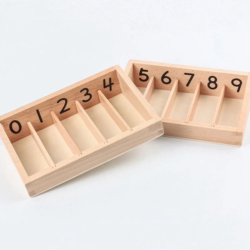 Montessor Montelon Math Toys Set Materials Educational Wooden Spindle Box Early Learning Training Toy Kit