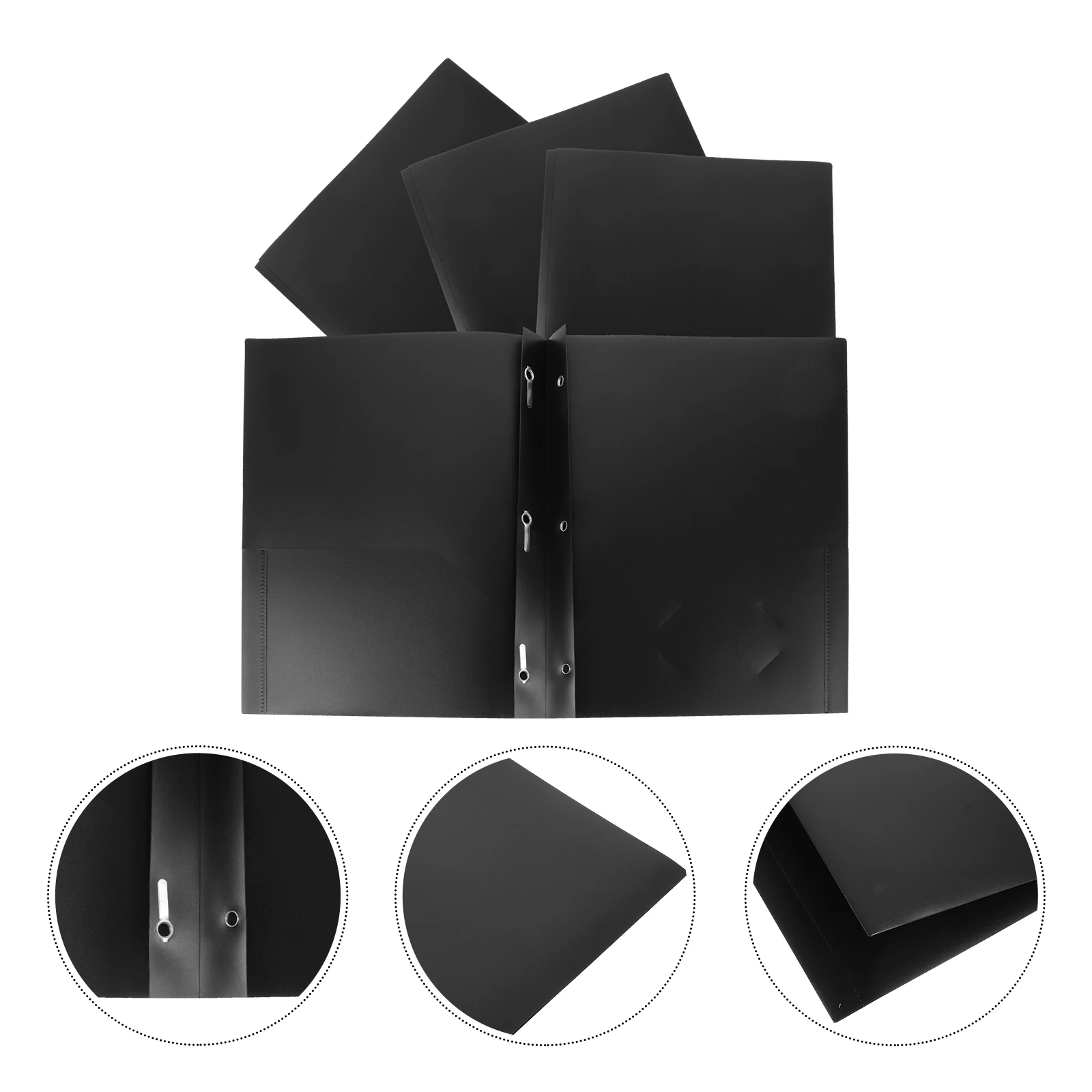 

4pcs Plastic File Folder Office Document Organizer Double Slots Business Files Storage Folder For Papers Test Sheets Office