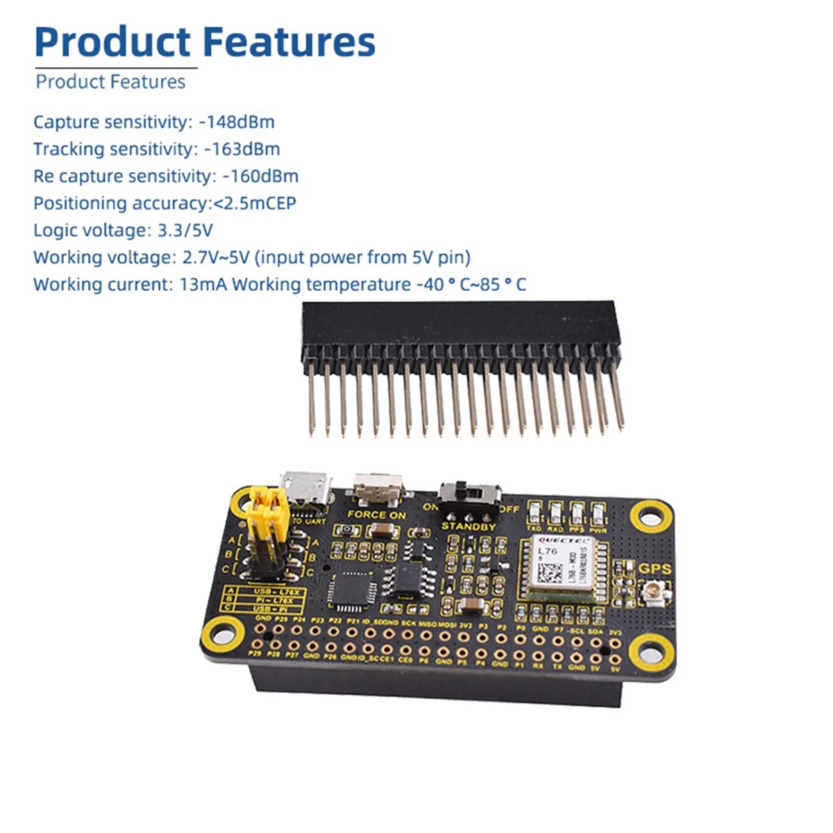 GFR5-pour Raspberry Pi 4B GNSS Module carte d'extension GPS BEIDOU QZSS