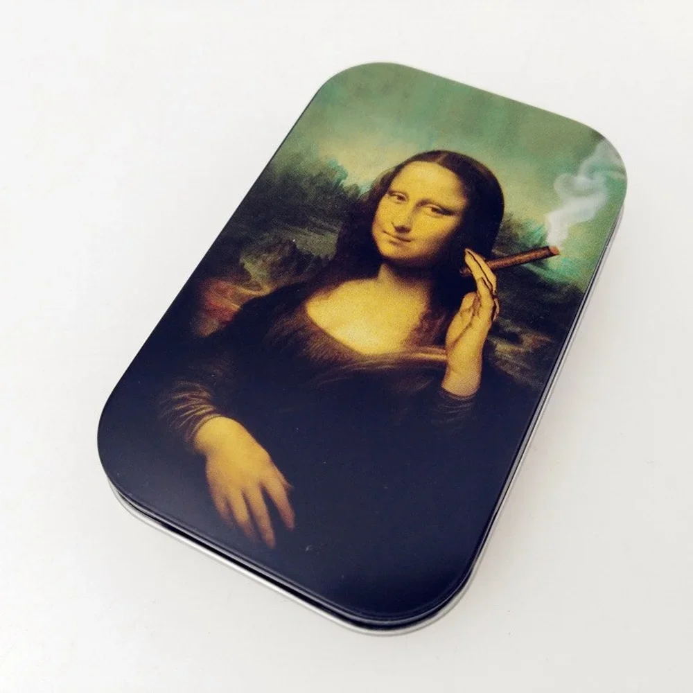 Cigarette Case Box Black Tobacco Storage humidor rolling paper box Jewelry Candy Coin Key Organizer Tin Flip Gifts Sealed