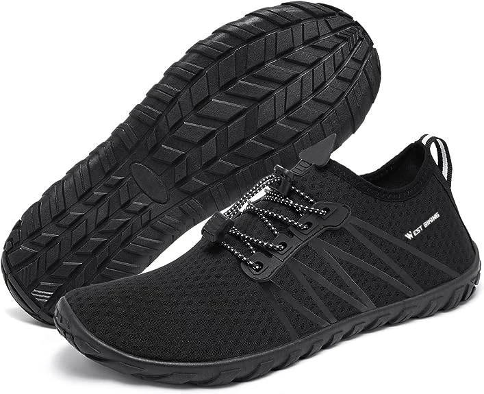 WEST BIKING Shoes for Men Breathable Comfortable Street Running Sneakers Shoes - Size 13 Black