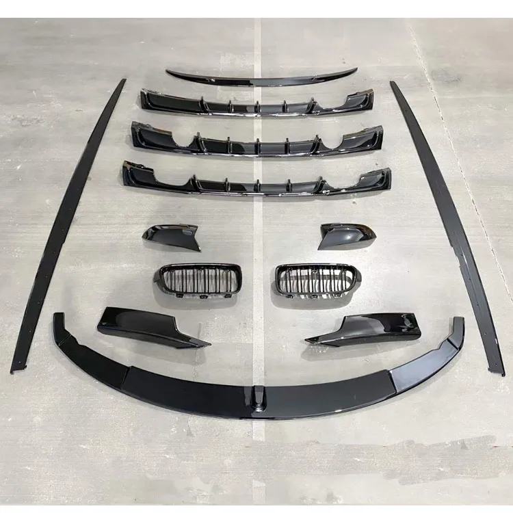 For 3 Series F30 F35 Dream Garage Factory Sales MP Darth Vader Style Grille Front & Rear Lips Rear Spoiler Body Kit
