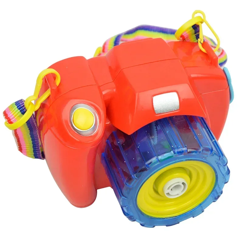 [Funny] Fully-Automatic light & sound Shining Bubble camera Gun Outdoor Toys Kids Bubble club Water gun Soap Bubble Blower gift