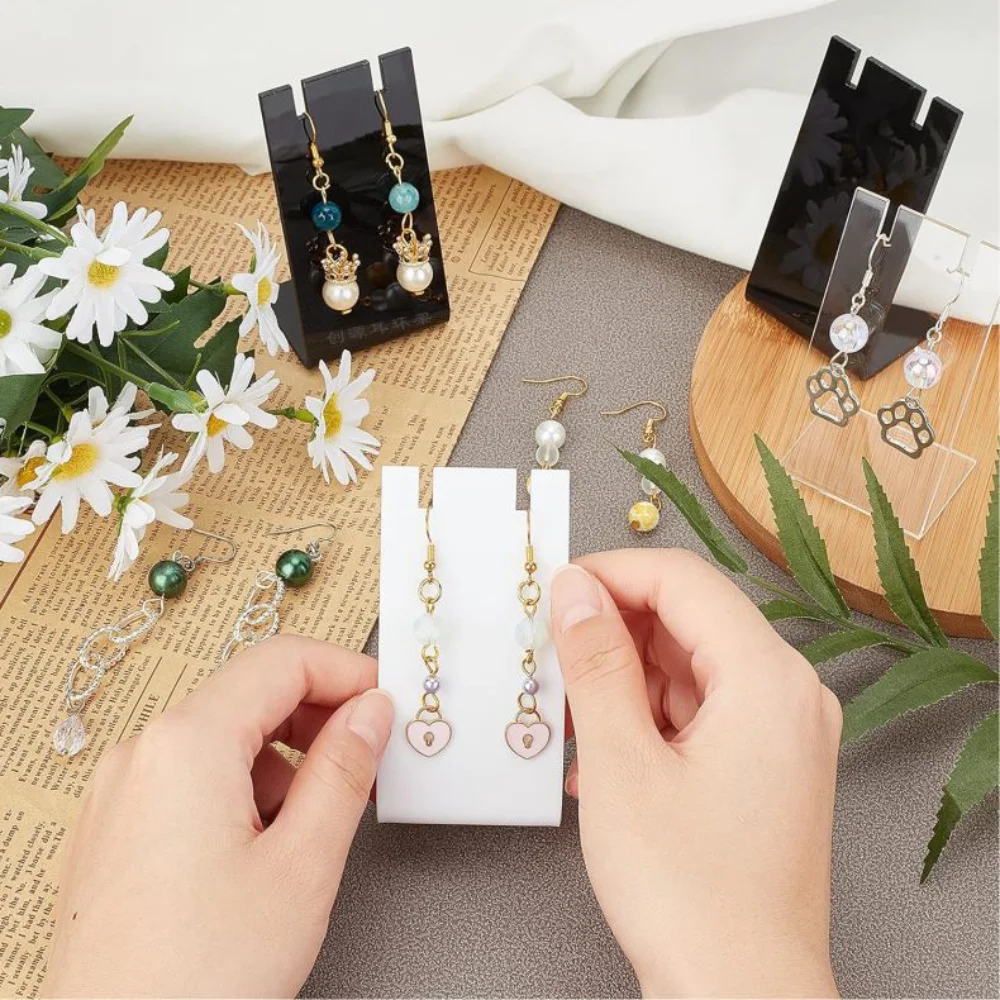 

Подставка для ушей Современный L-образный держатель для ювелирных изделий Стеллаж для хранения сережек Компактная стойка для выставки товаров ювелирных изделий