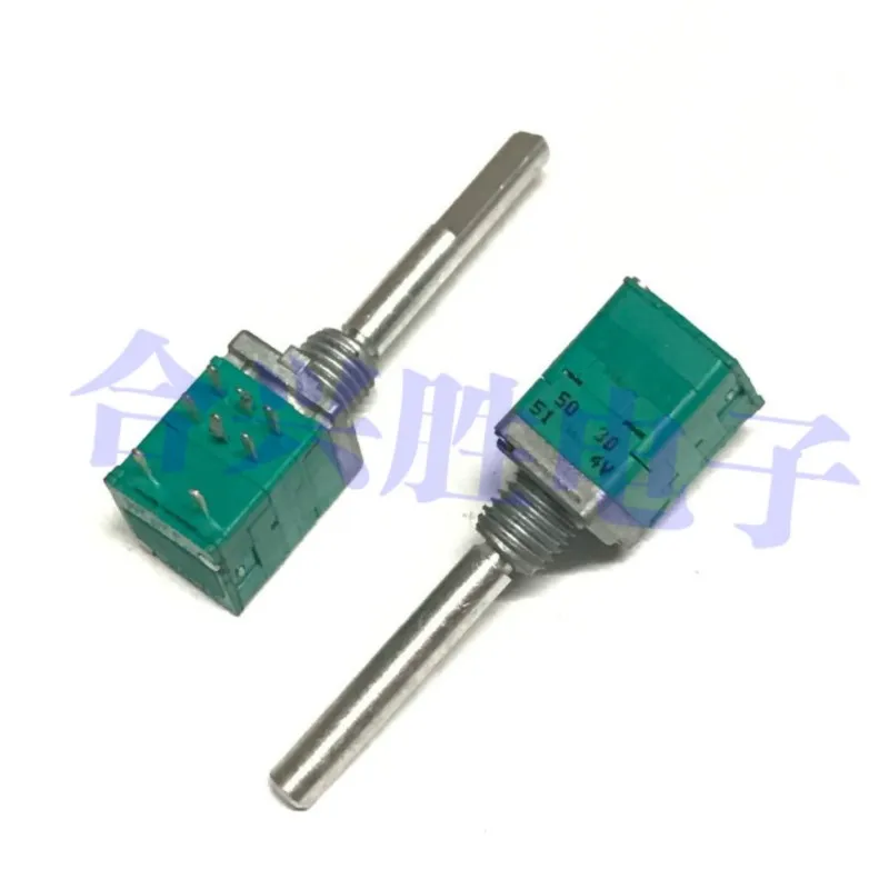 1PCS Precision Potentiometer RK097 Type Double With Press Switch D50K D503 With Midpoint Volume Potentiometer