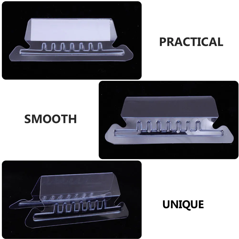 PVC Labelhouder Transparant Rack Clip Notitieclips Plastic Retail Supermarkt Plank Tag Display Map Opslagaccessoires