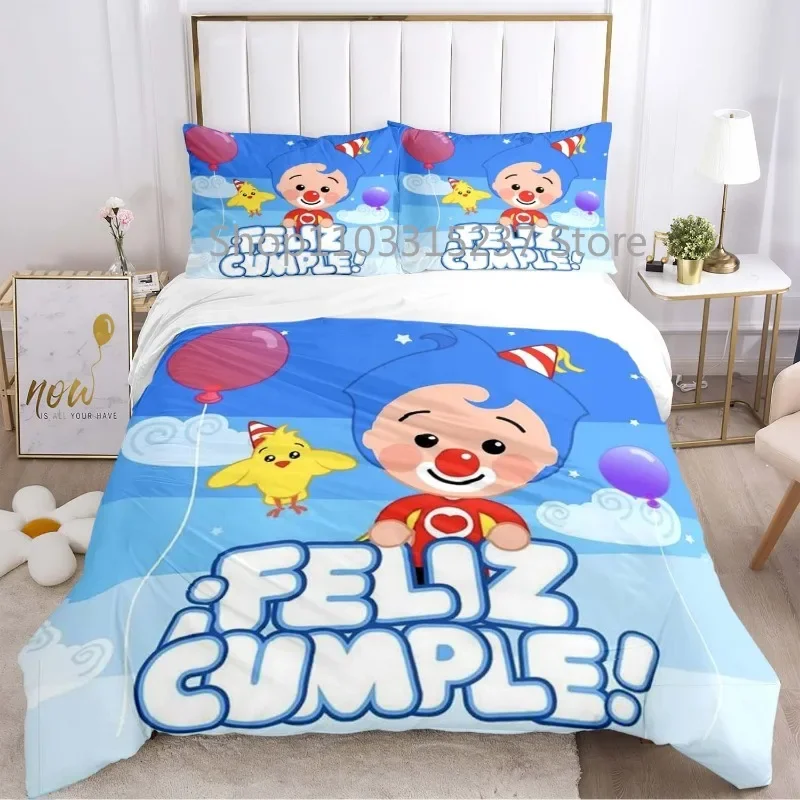 3D Print Cartoons Plim Plim Bedding Set Single Twin Full Queen King Size Bed Set Adult Kid Bedroom Duvetcover Sets Home Textiles