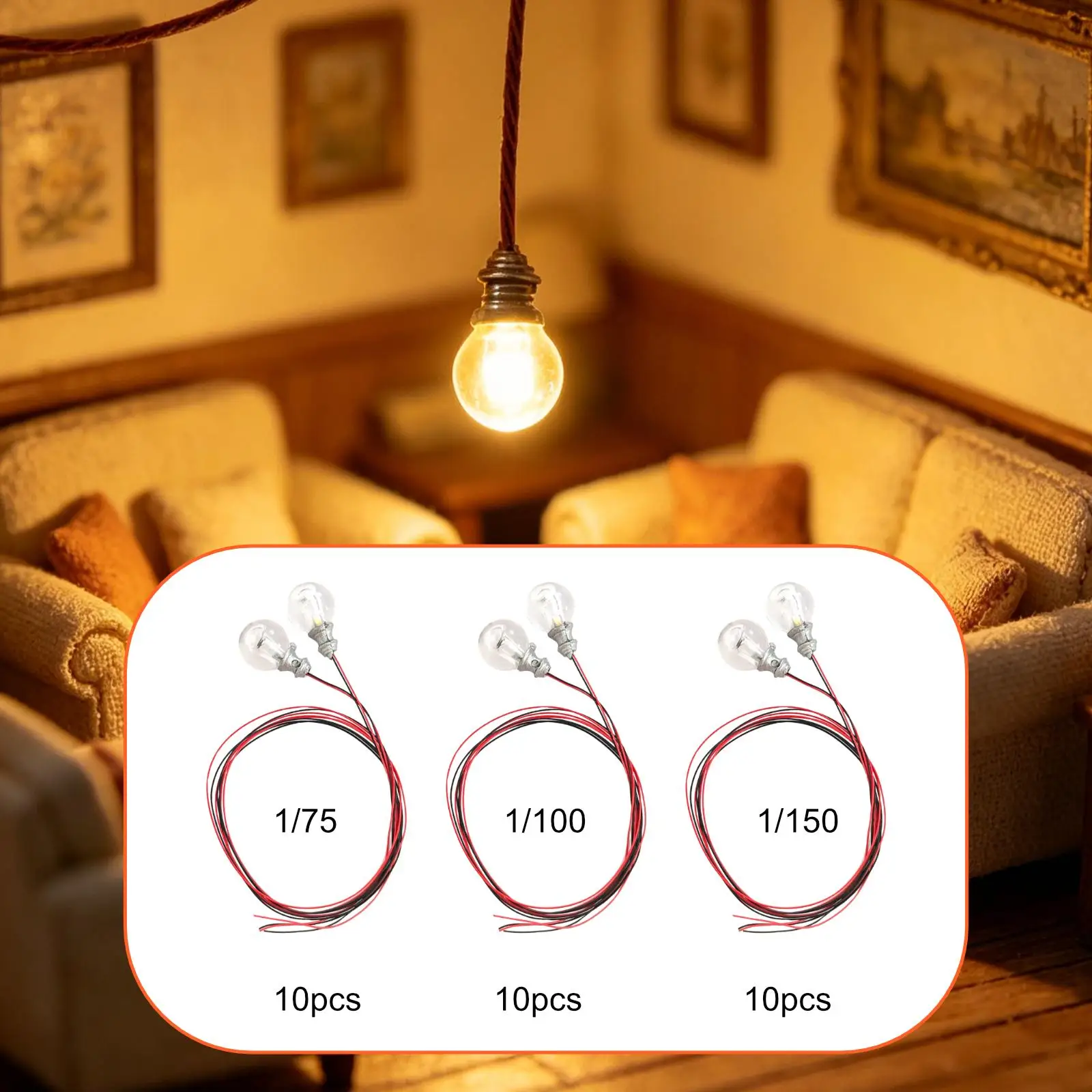 10Pcs Mini LED Bulbs Replace for Life Scene Window Display Building Blocks