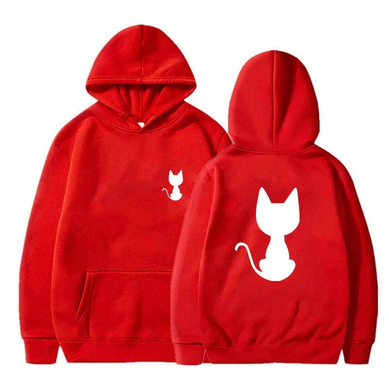 Fashionable new autumn long sleeved printed drawstring pocket loose hooded Korean sweatshirt with drawstring hoodie casual top