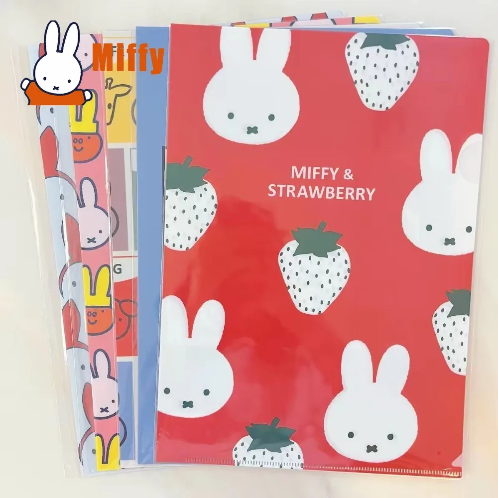 Kawaii Miffy Klarsichthülle Niedlicher Hasen-Dokumentenorganizer A4 Papierhülle Plastik Schule Büro Schreibwaren Aufbewahrung Geschenk