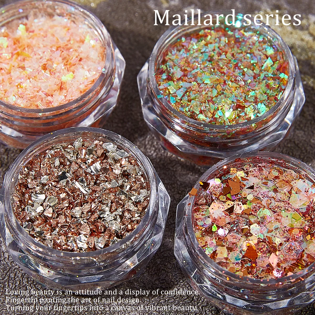 2025 Nuove frammenti irregolari Ghia Pearl Maillard Autunno Marrone Serie Paillettes