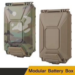 Modular Battery Storage Case with Movable Inserts Waterproof MOLLE Rugged Organizer Holder for CR123 18650 18350 AAA CR2032