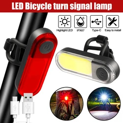 Bike Light Mini Warning Taillight USB Rechargeable Bicycle Taillight LED Riding Taillight Front Rear Bicycle Lamp Headlights