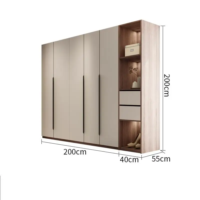 Custom Made Modern Freestanding Particleboard Wardrobe Closet Cabinet Bedroom Furniture Clothes Organizer Walk-in