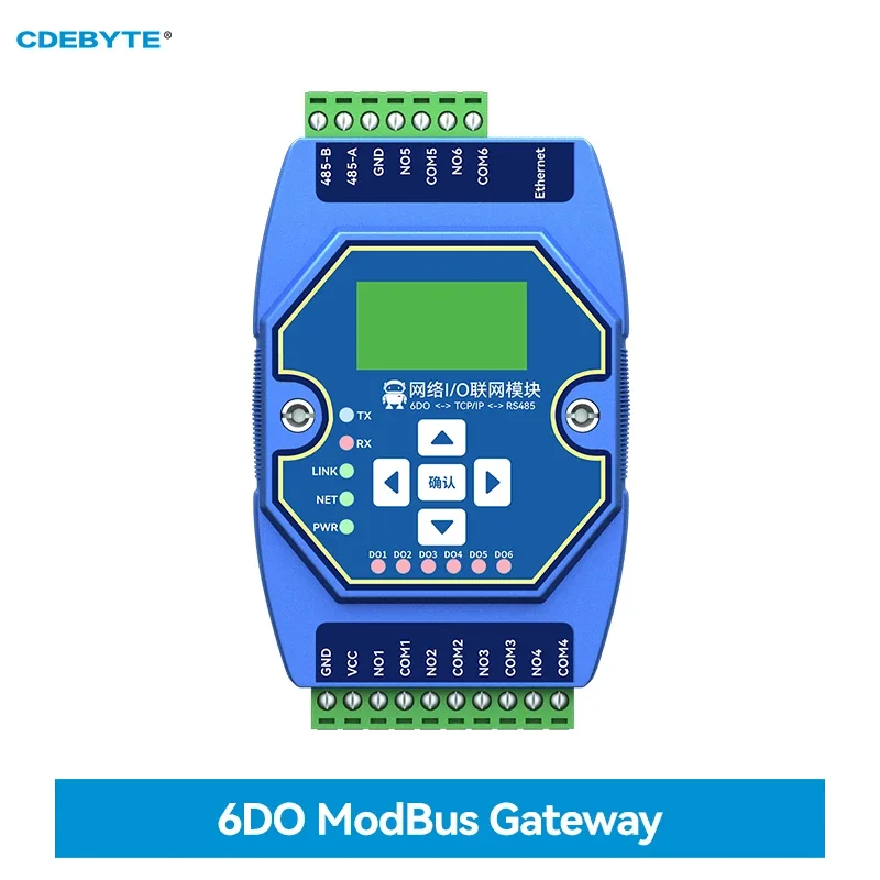 

Multi-Channel Analog and Digital Acquisition Control CDEBYTE ME31-XXAX0060 6DO RJ45 RS485 Modbus TCP/IP to RTU Ethernet Port