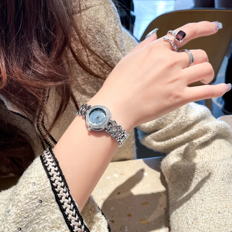 Vintage Bracelet Watch Unique Japanese Movement Waterproof Diamond Quartz Small Watch for Women's Luxury Jewelry Clock Reloj