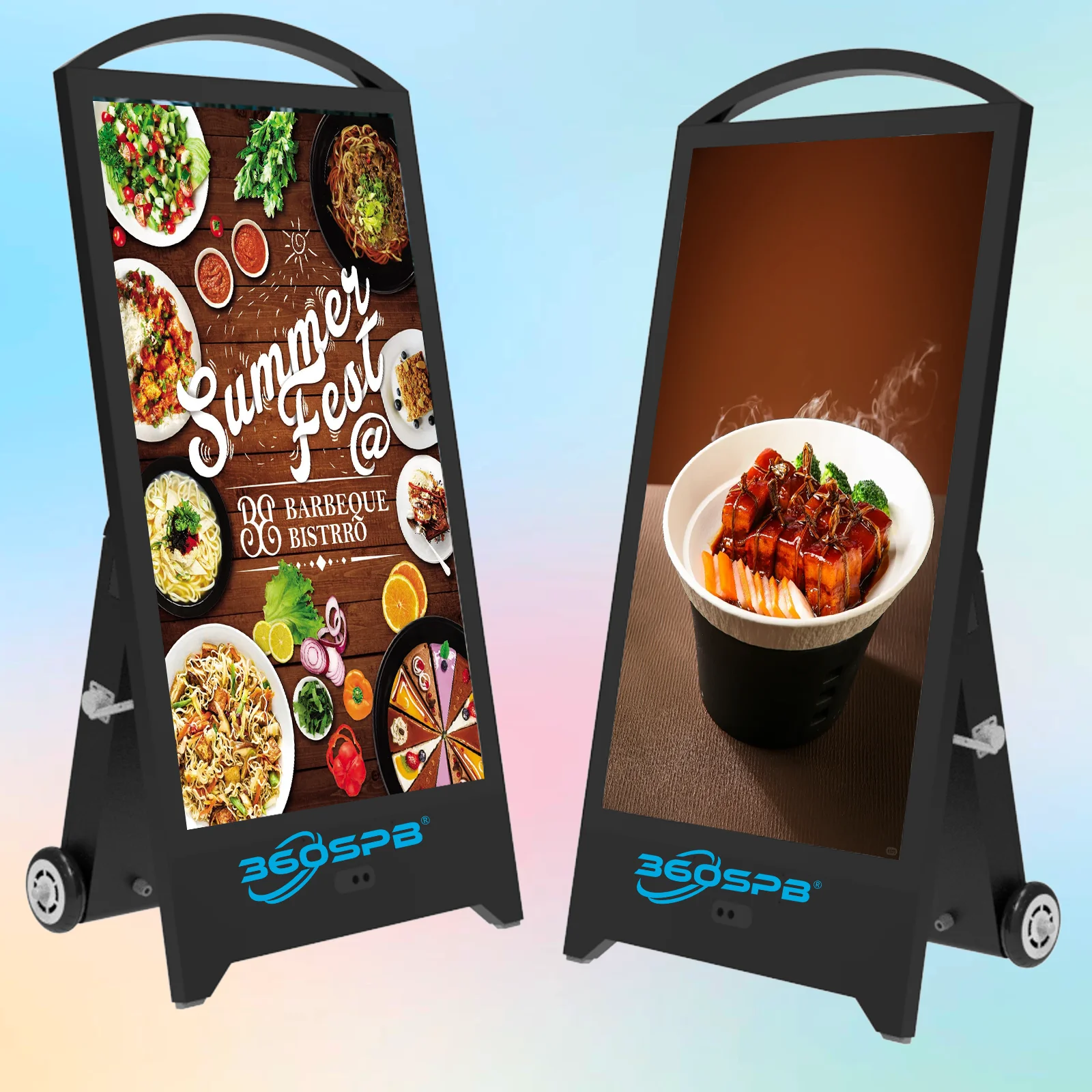 

360SPB OPO43B 43-Inch 2000 Nits High Brightness Portable Outdoor Digital Signage Animation Support Built-In Touchscreen IP65