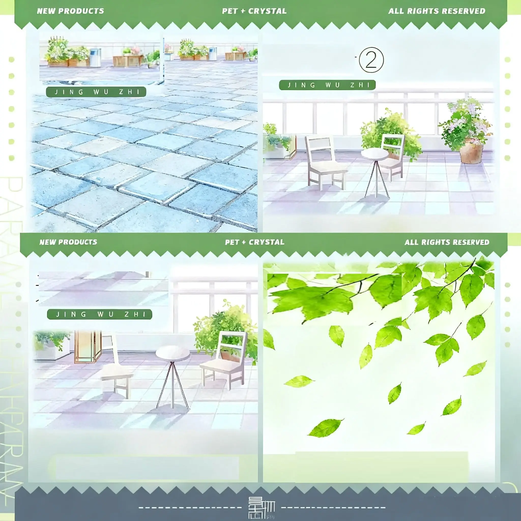 Washi Pet Tape 5.22 New Scenery Collage Masking Twilight Dream Window, Ancient Style and Modern Style Landscaping